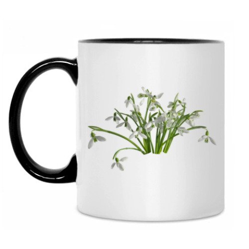 Кружка с принтом Подснежник 1