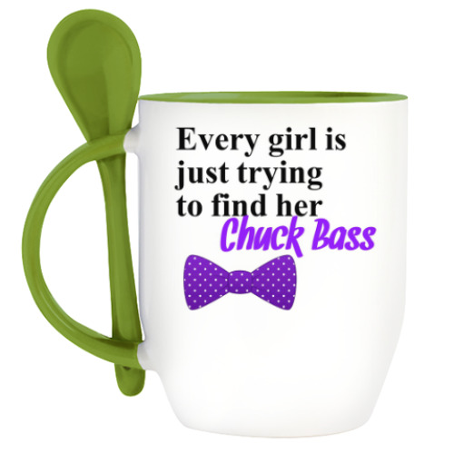 Кружка с ложкой с принтом Every Girl