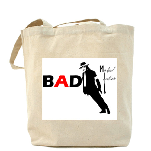 Сумка шоппер с принтом BAD Холщовая сумка