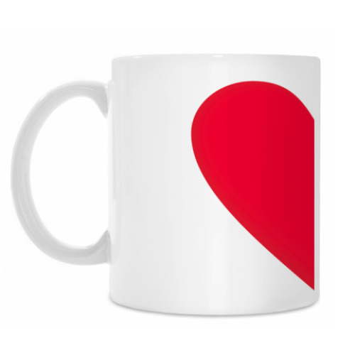 Кружка с принтом Сердце на двоих