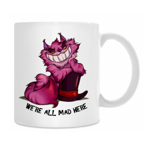 Кружка с принтом Чеширский Кот