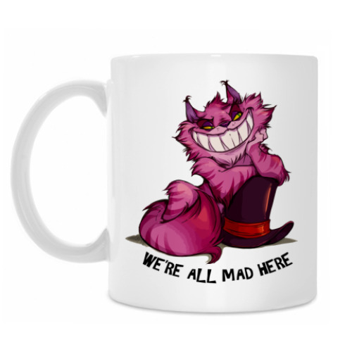 Кружка с принтом Чеширский Кот
