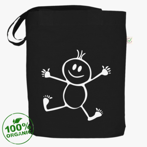 Сумка шоппер с принтом Человечек