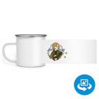 Кружка металлическая белая (круговая запечатка)