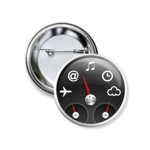 Значок 37мм с принтом Барометр