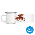 Кружка металлическая белая (круговая запечатка)