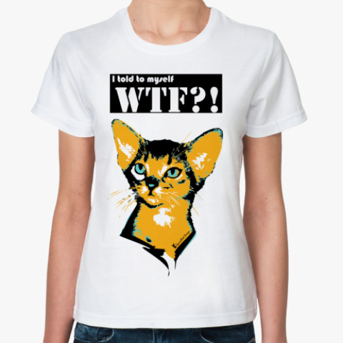 Классическая футболка WTF Kitty