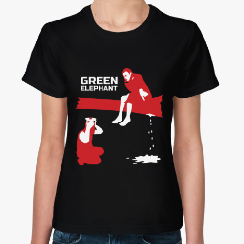 Женская футболка с принтом Под струю!