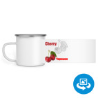 Кружка металлическая белая (круговая запечатка)