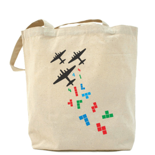 Сумка шоппер с принтом Tetris