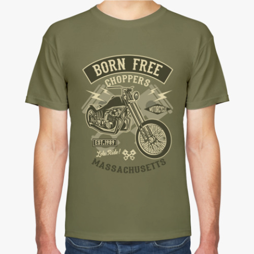 Футболка Vintage Coppers Born Free Biker