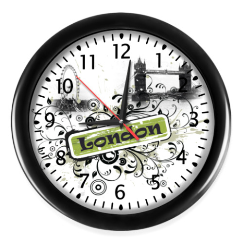 Настенные часы с принтом Лондонский стиль