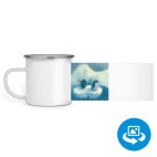 Кружка металлическая белая (круговая запечатка)