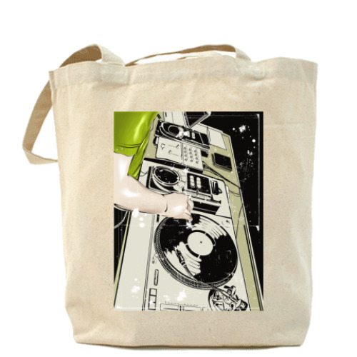 Сумка шоппер с принтом dj big