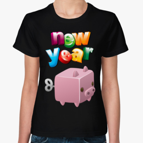 Женская футболка Новый Год: Год Свиньи