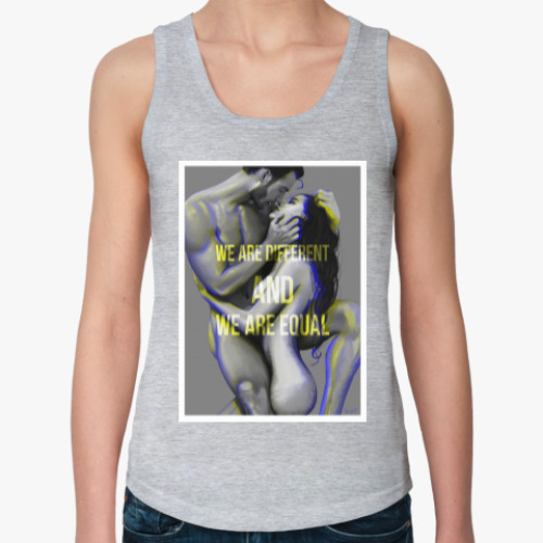Женская майка с принтом МЫ РАЗНЫЕ И МЫ РАВНЫЕ