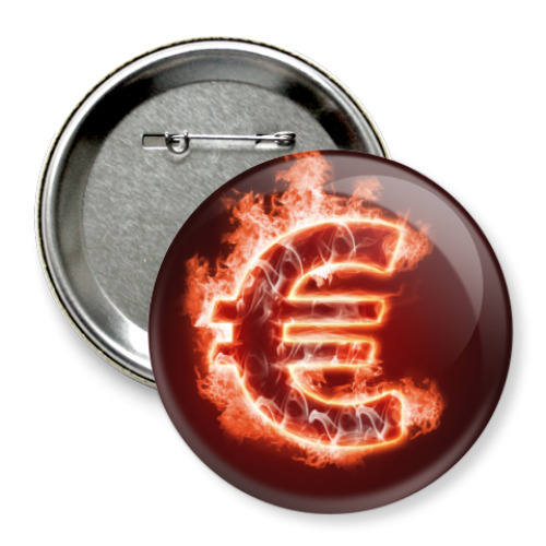 Значок 75мм   Евро