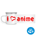 Кружка металлическая белая (круговая запечатка)