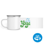 Кружка металлическая белая (круговая запечатка)