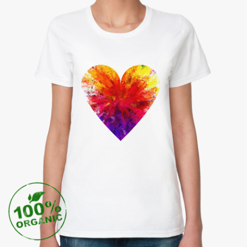 Женская футболка из органик-хлопка Сердечко