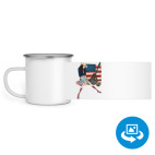 Кружка металлическая белая (круговая запечатка)