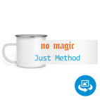 Кружка металлическая белая (круговая запечатка)