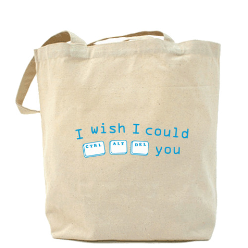 Сумка шоппер с принтом Ctrl+Alt+Del