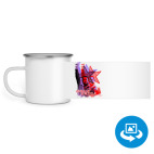 Кружка металлическая белая (круговая запечатка)