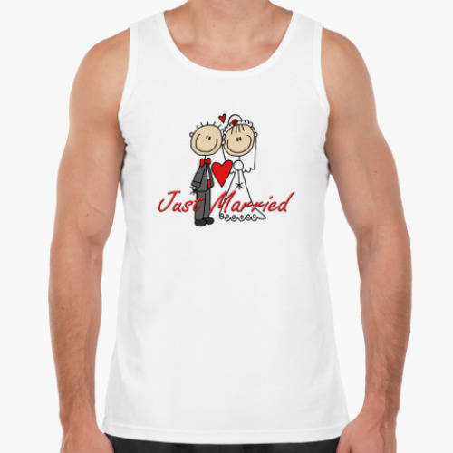 Майка с принтом Just Married