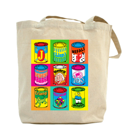 Сумка шоппер с принтом Для программеров