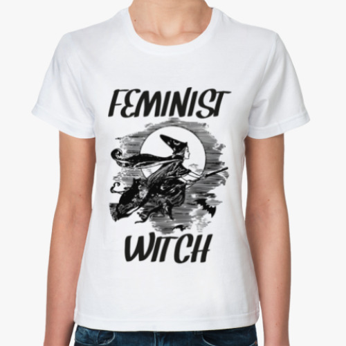 Классическая футболка Feminist witch