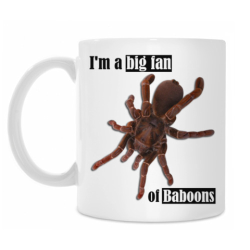Кружка с принтом Baboons