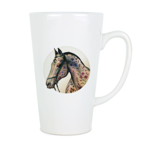 Чашка Латте с принтом Лошадь