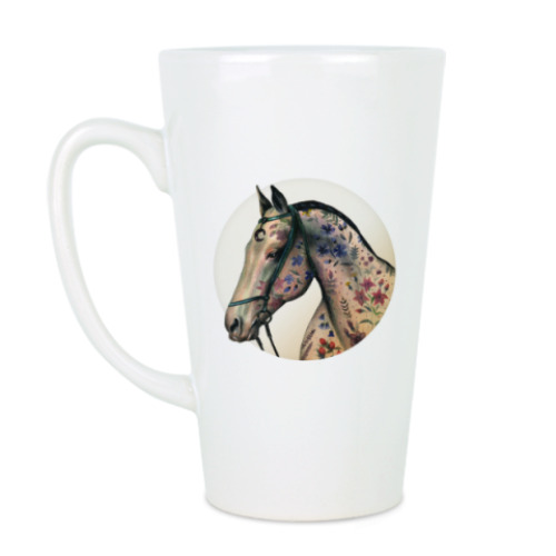 Чашка Латте с принтом Лошадь