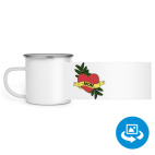 Кружка металлическая белая (круговая запечатка)