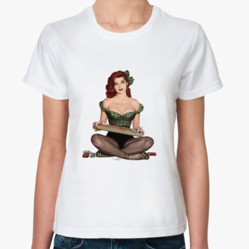 Классическая футболка с принтом Пэм