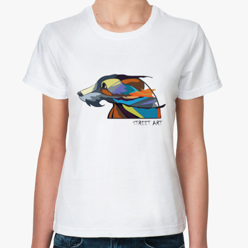 Классическая футболка с принтом Street art
