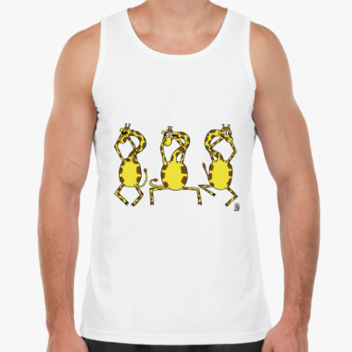 Майка с принтом Не вижу, не слышу, не скажу