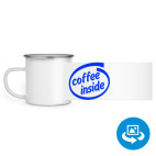 Кружка металлическая белая (круговая запечатка)