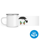 Кружка металлическая белая (круговая запечатка)