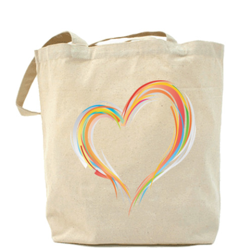 Сумка шоппер сердце