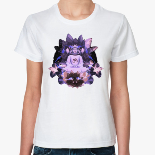 Классическая футболка с принтом 'Будда'