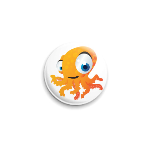 Значок 25мм с принтом Морская коллекция