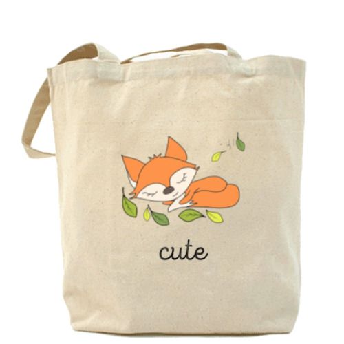 Сумка шоппер с принтом Лисичка