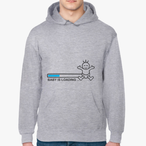 Толстовка худи с принтом Baby is loading
