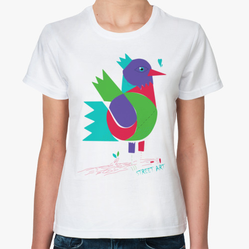 Классическая футболка с принтом Street art