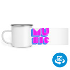 Кружка металлическая белая (круговая запечатка)