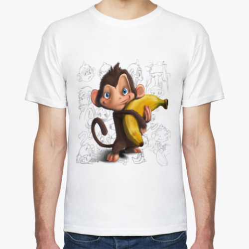 Футболка обезьянка с бананом