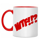 Двухцветная кружка  WTF?