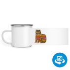 Кружка металлическая белая (круговая запечатка)